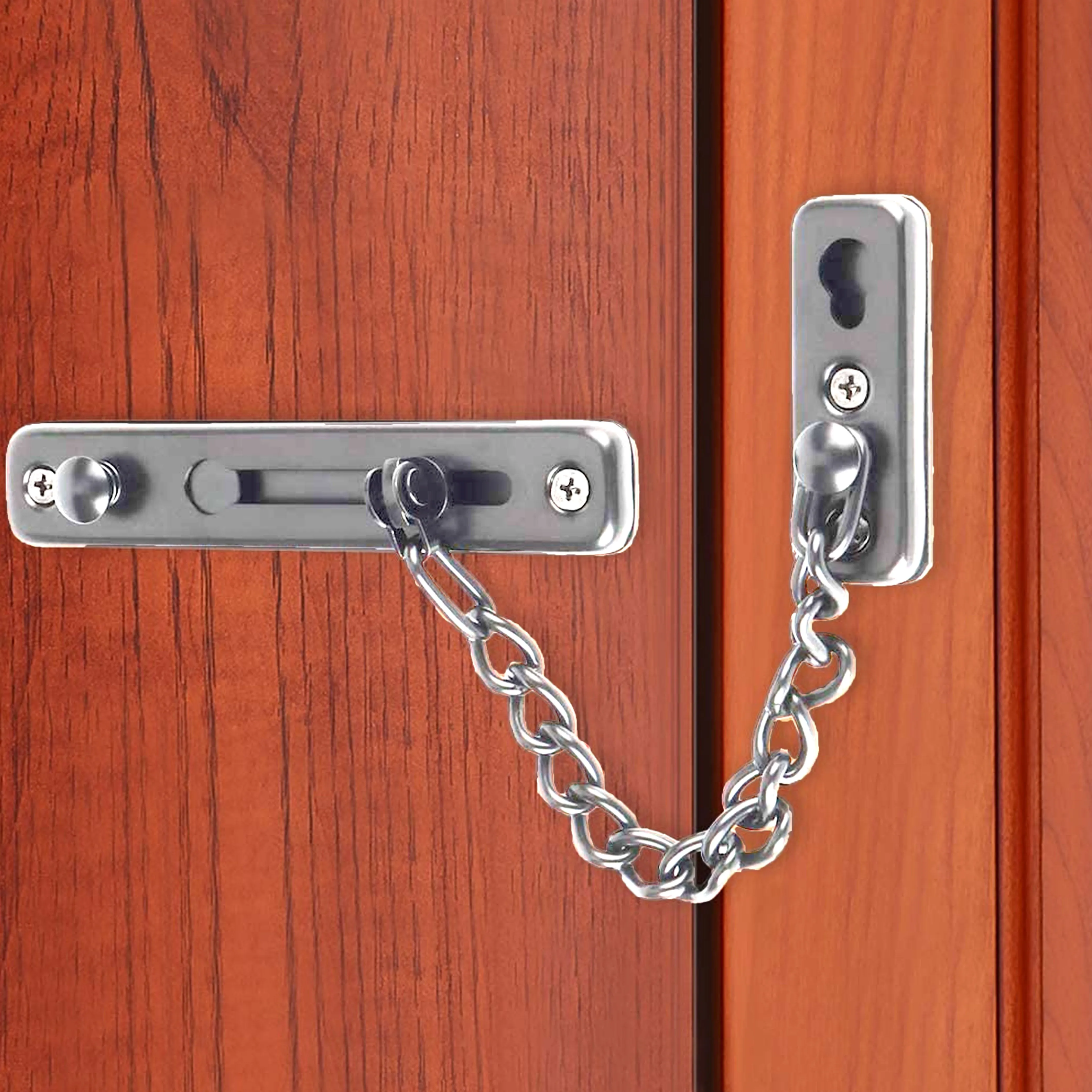 1 Pc Heavy Duty Door Chain Restrictor Latch Bolt Slide Guard Home Security Lock