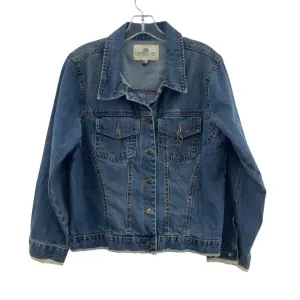 1 Sunset Lane Blue Denim Trucker Cotton Biker Jacket Women's Size S Preowned