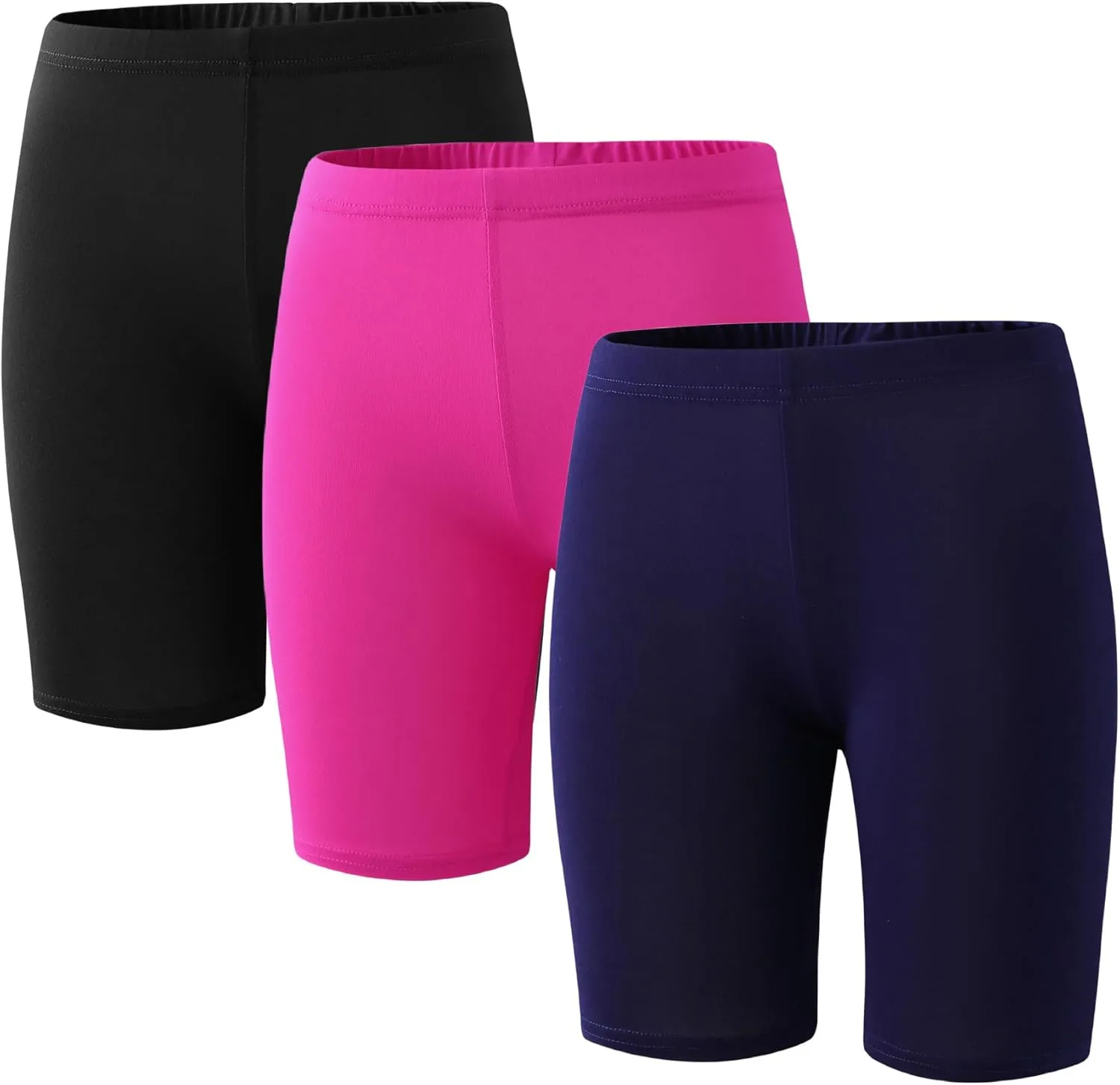 6-Pack Girls' Compression Spandex Shorts for 4-12-Year-Olds | Athletic Wear for Gym, Dance, Yoga, Volleyball & Bike Riding
