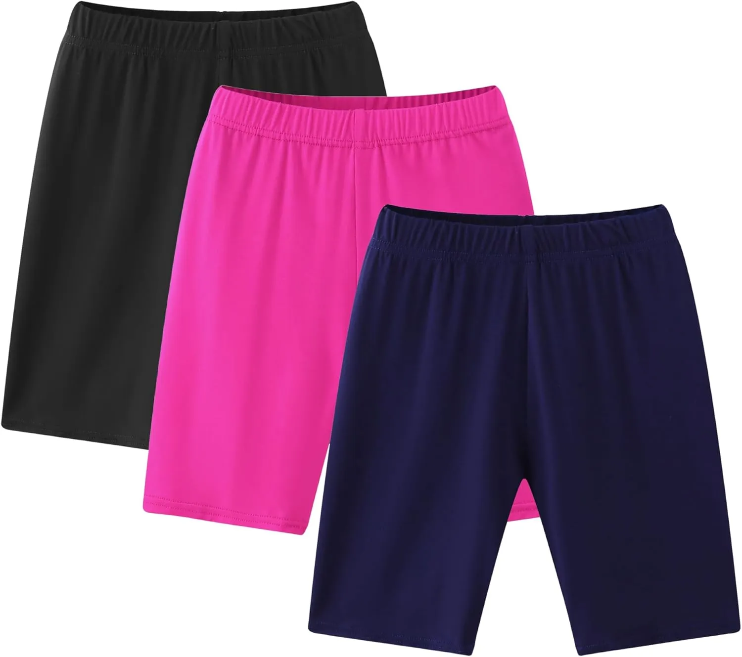 6-Pack Girls' Compression Spandex Shorts for 4-12-Year-Olds | Athletic Wear for Gym, Dance, Yoga, Volleyball & Bike Riding