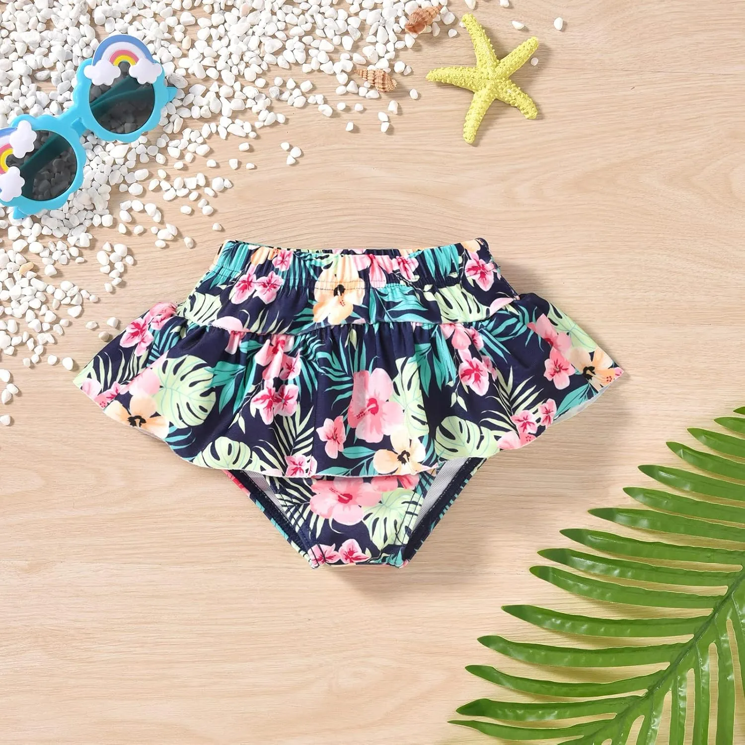 Aalizzwell Baby Girl 2-Piece Bikini Swimsuit with Hat