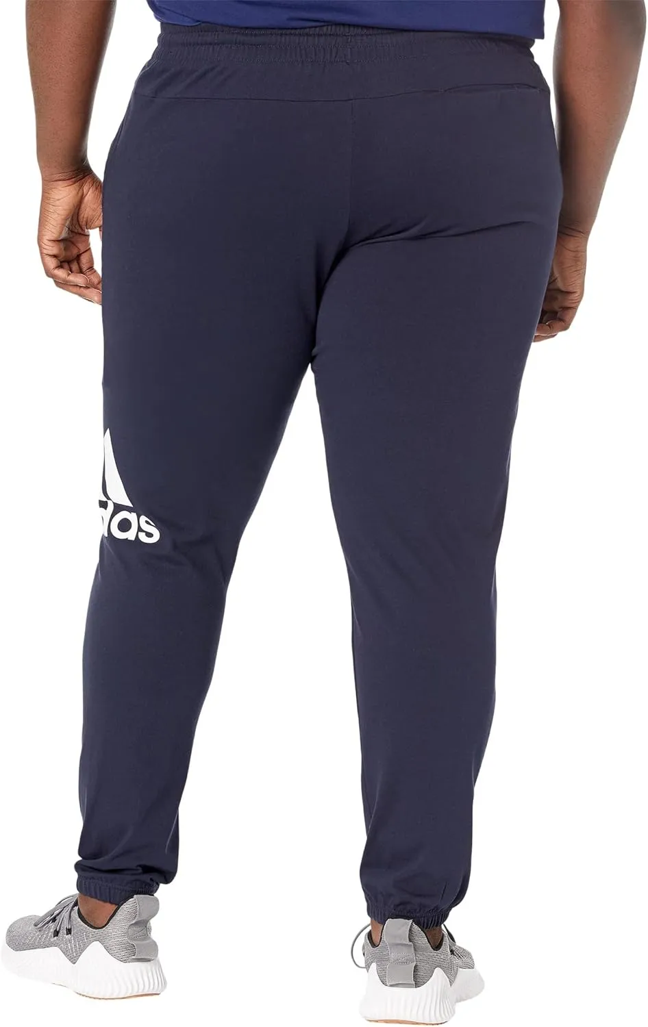 adidas Mens Essential Logo Tapered Badge Sweatpants Training Casual - Black