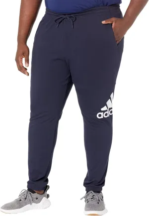 adidas Mens Essential Logo Tapered Badge Sweatpants Training Casual - Black