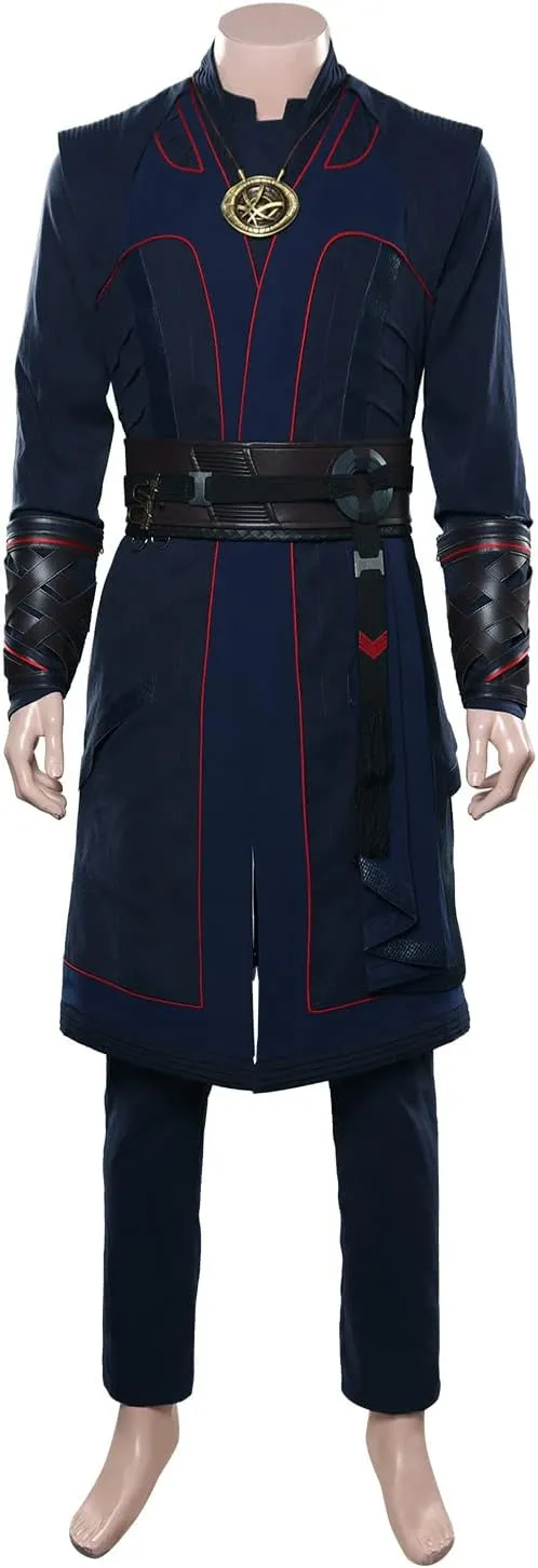 Adult Costume Cosplay Shirt Pants Robe Coat Necklace Outfits with Cape Cloak