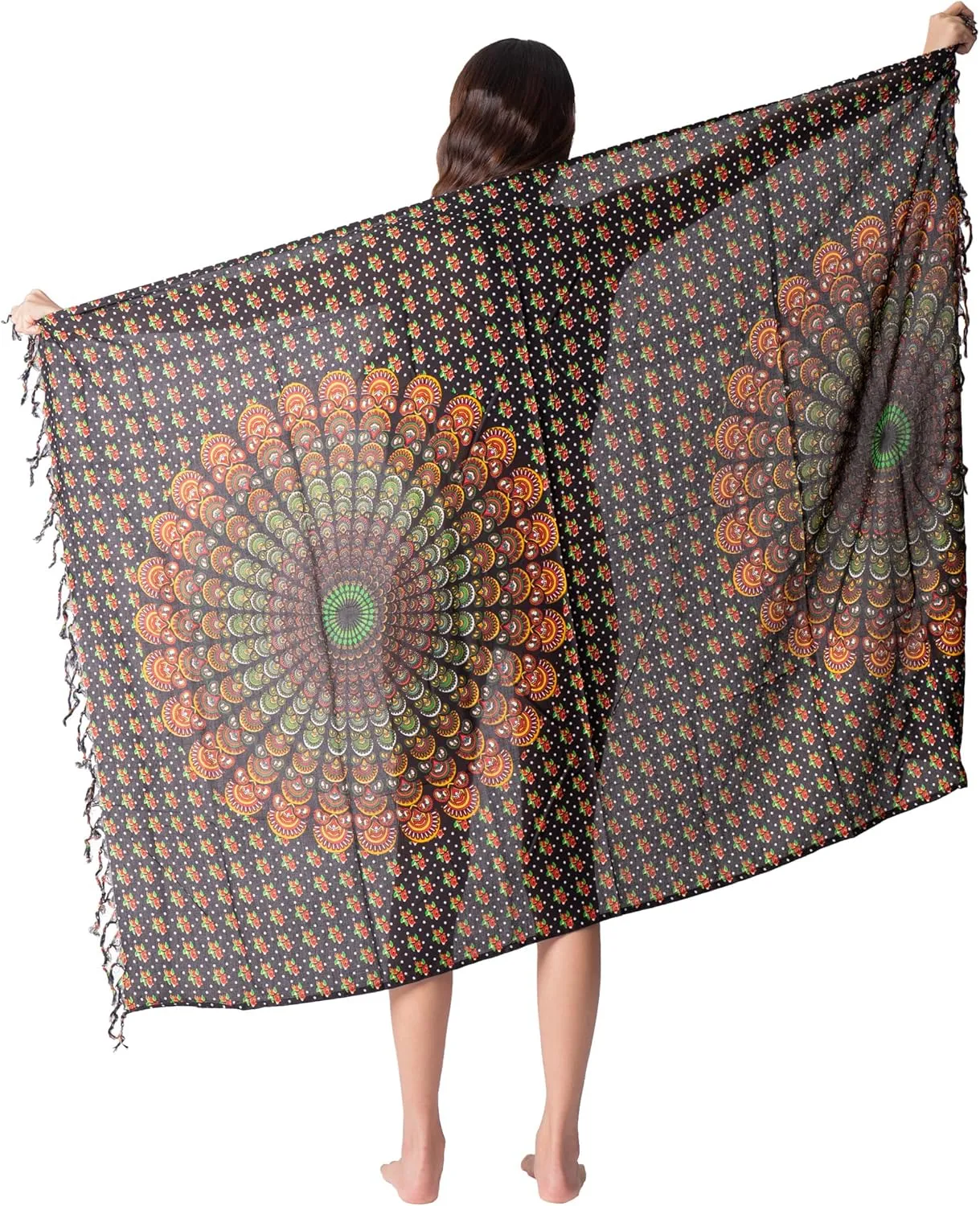 B BANGKOK PANTS Womens Boho Skirt Sarong Wrap Maxi Skirts Tie Up Waist Beach Cover Up