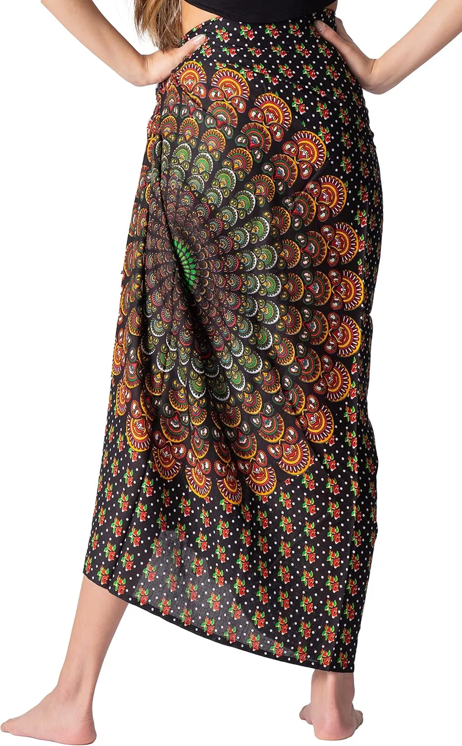 B BANGKOK PANTS Womens Boho Skirt Sarong Wrap Maxi Skirts Tie Up Waist Beach Cover Up