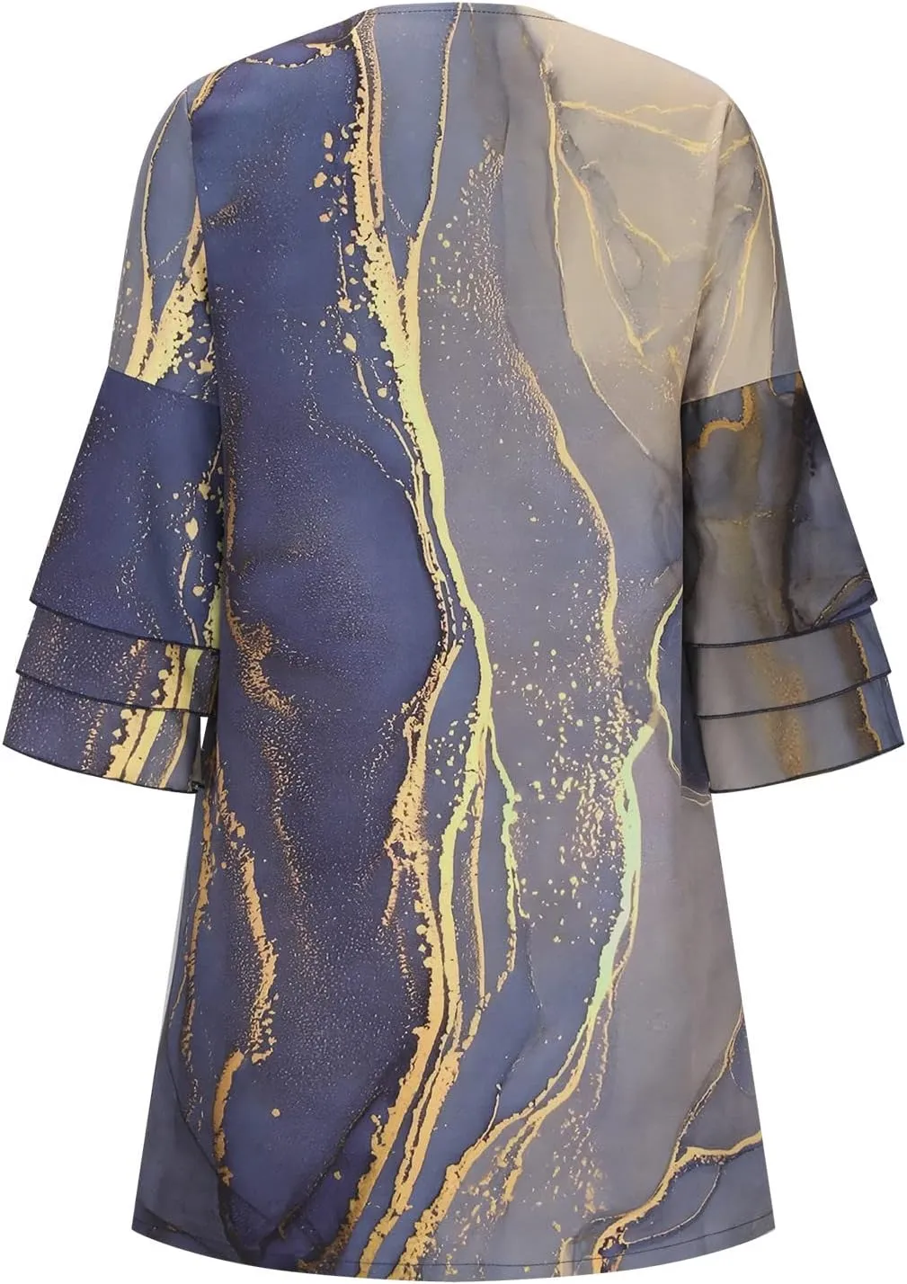 Beach Dresses for Women Summer Casual Bell Sleeve Boho Dress V Neck Lace Mini Dress Fashion Graphic Printed Midi Dress