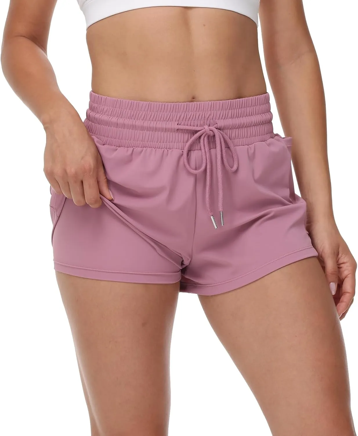 Blaosn Flowy Running Shorts for Women Workout Athletic Gym Yoga Golf Skort Skirt High Waisted Pants Cute Clothes Summer
