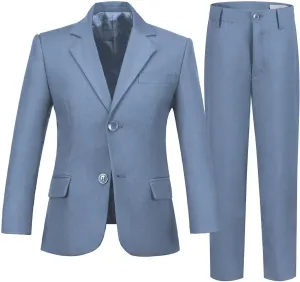Boys Formal Suit 2 Pieces Slim Fit Kids Tuxedo Suits for Boys Dress Wear Suit Set Wedding Homecoming Outfits