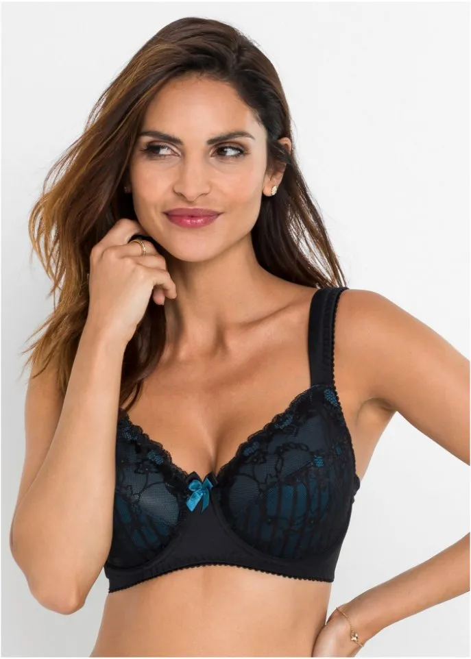 Bpc Selection Recycled Polyamide Underwire Minimizer Bra, Blue