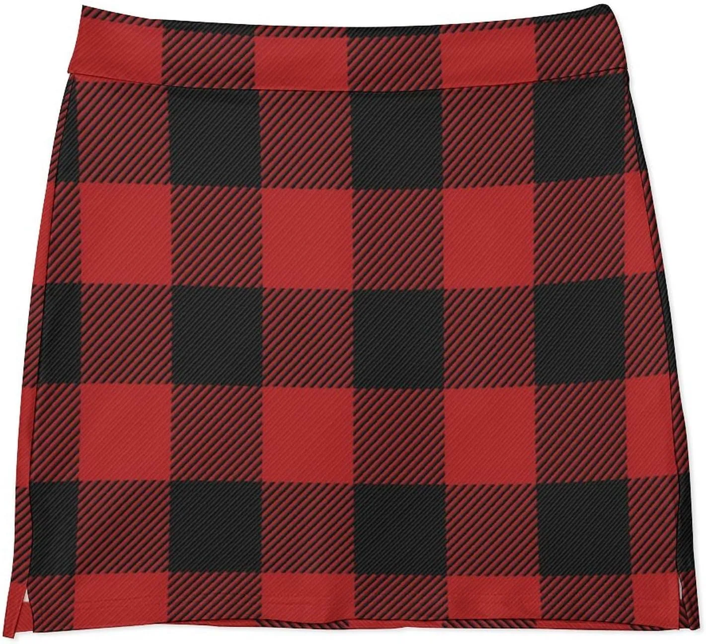 Buffalo Scottish Tartan Plaid Checkered Women's Skort Athletic Skirt Golf Skorts A-line Skirts with Built-in Shorts Pockets