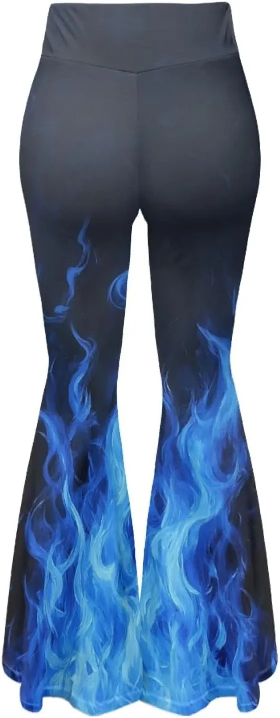 Christmas Flare Yoga Pants for Women High Waist Tummy Control Yoga Leggings Bootcut Workout PantS-2Xl