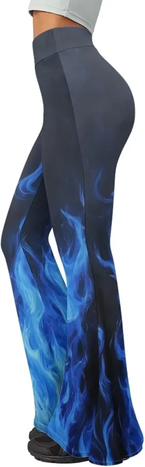 Christmas Flare Yoga Pants for Women High Waist Tummy Control Yoga Leggings Bootcut Workout PantS-2Xl