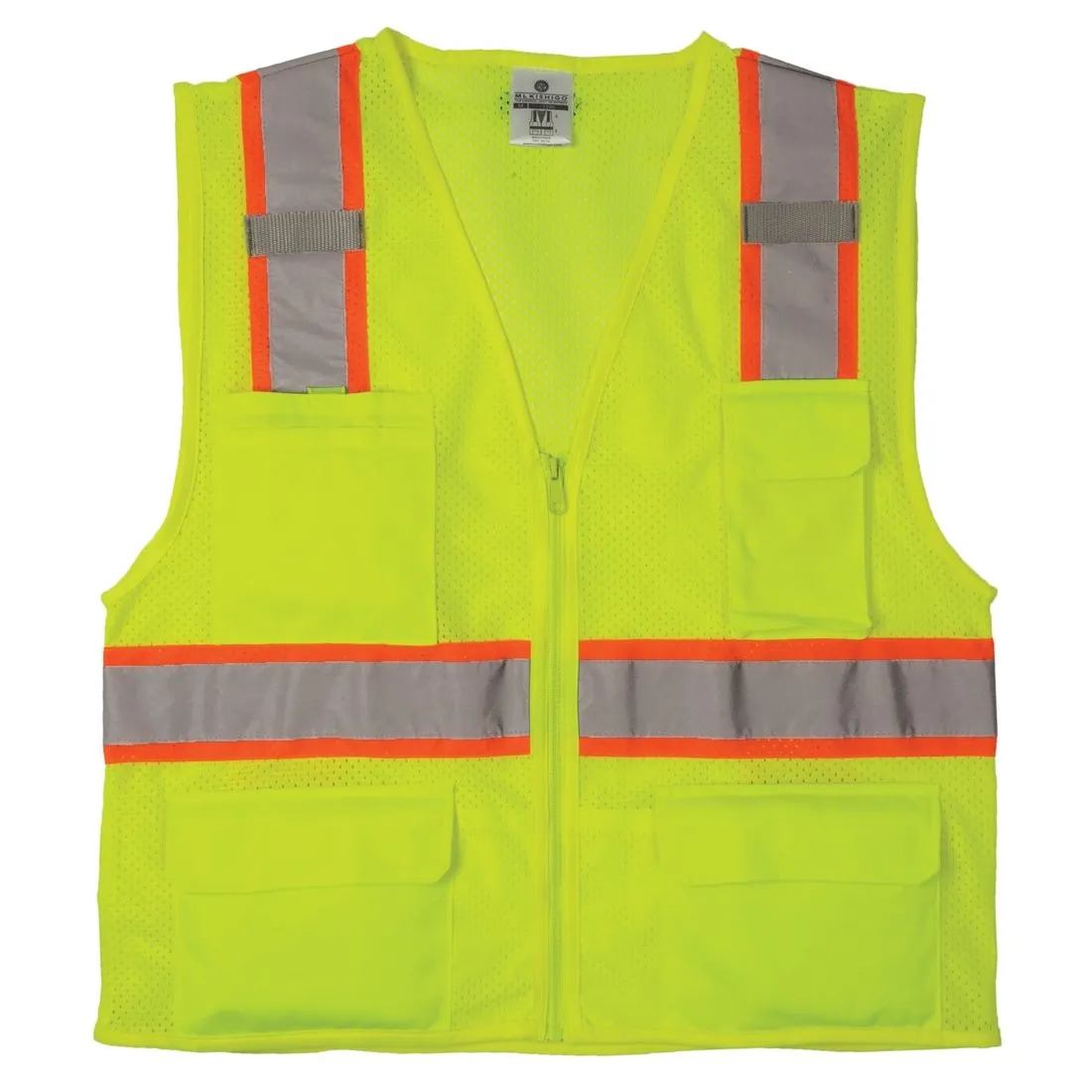 Class 2 Ultra-Cool Multi-Pocket Vest - Lime - 3X