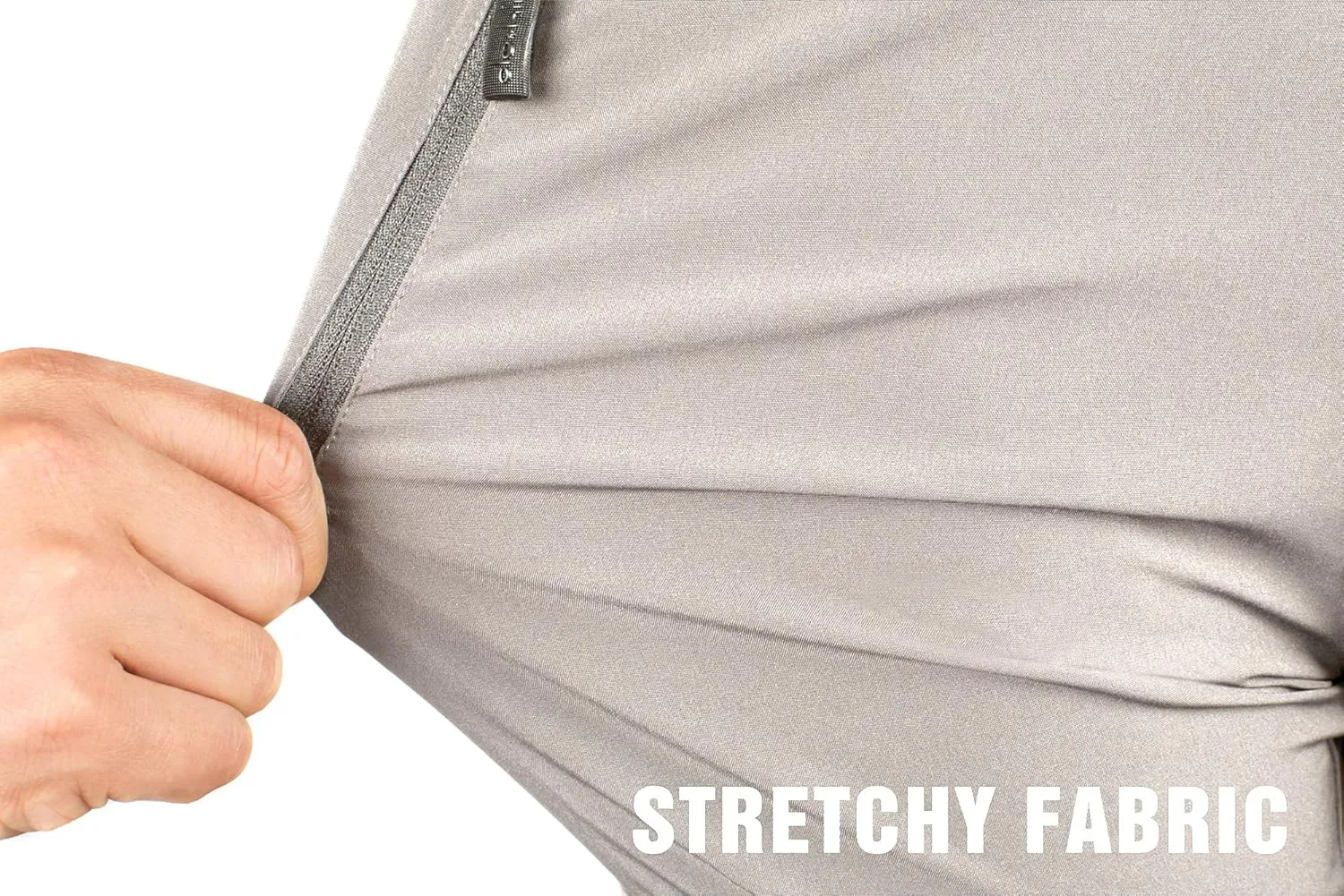 clothin Men's Lightweight Elastic Waist Pants Drawstring Athletic Sweatpants with Zipper Pockets for Hiking Casual Travel