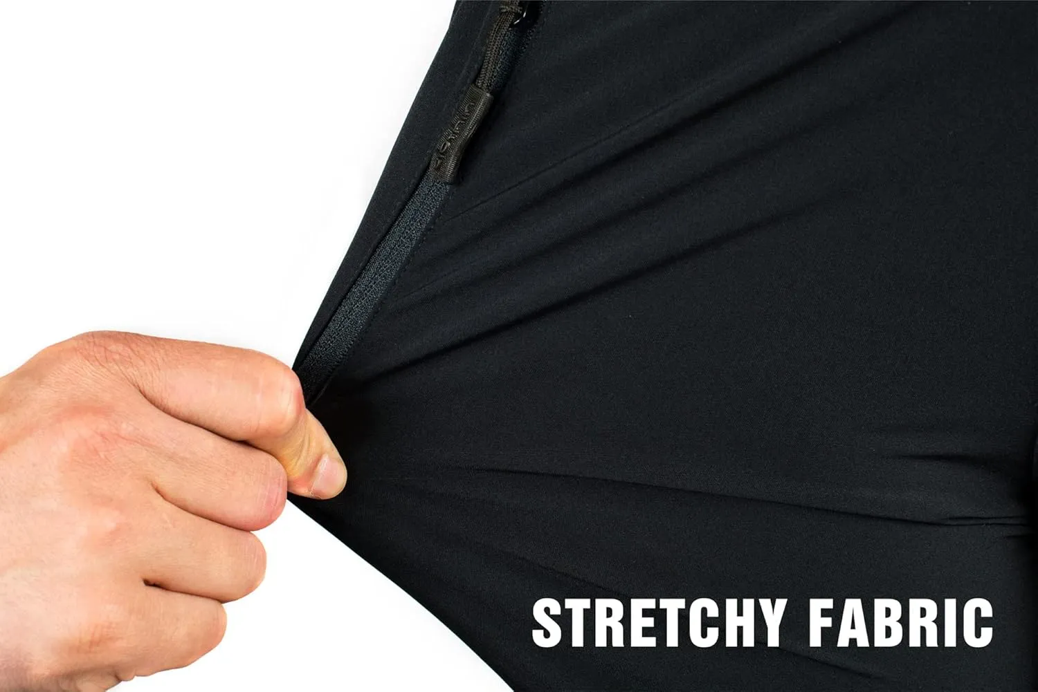 clothin Men's Lightweight Elastic Waist Pants Drawstring Athletic Sweatpants with Zipper Pockets for Hiking Casual Travel