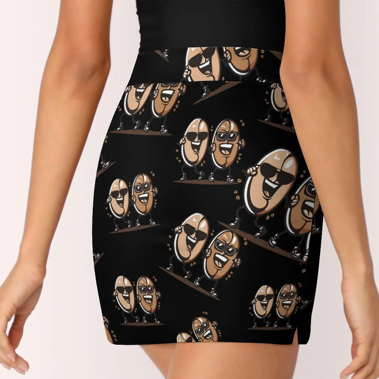 Coffee Beans Women's Skort Athletic Skirt Golf Skorts A-line Skirts with Built-in Shorts Pockets