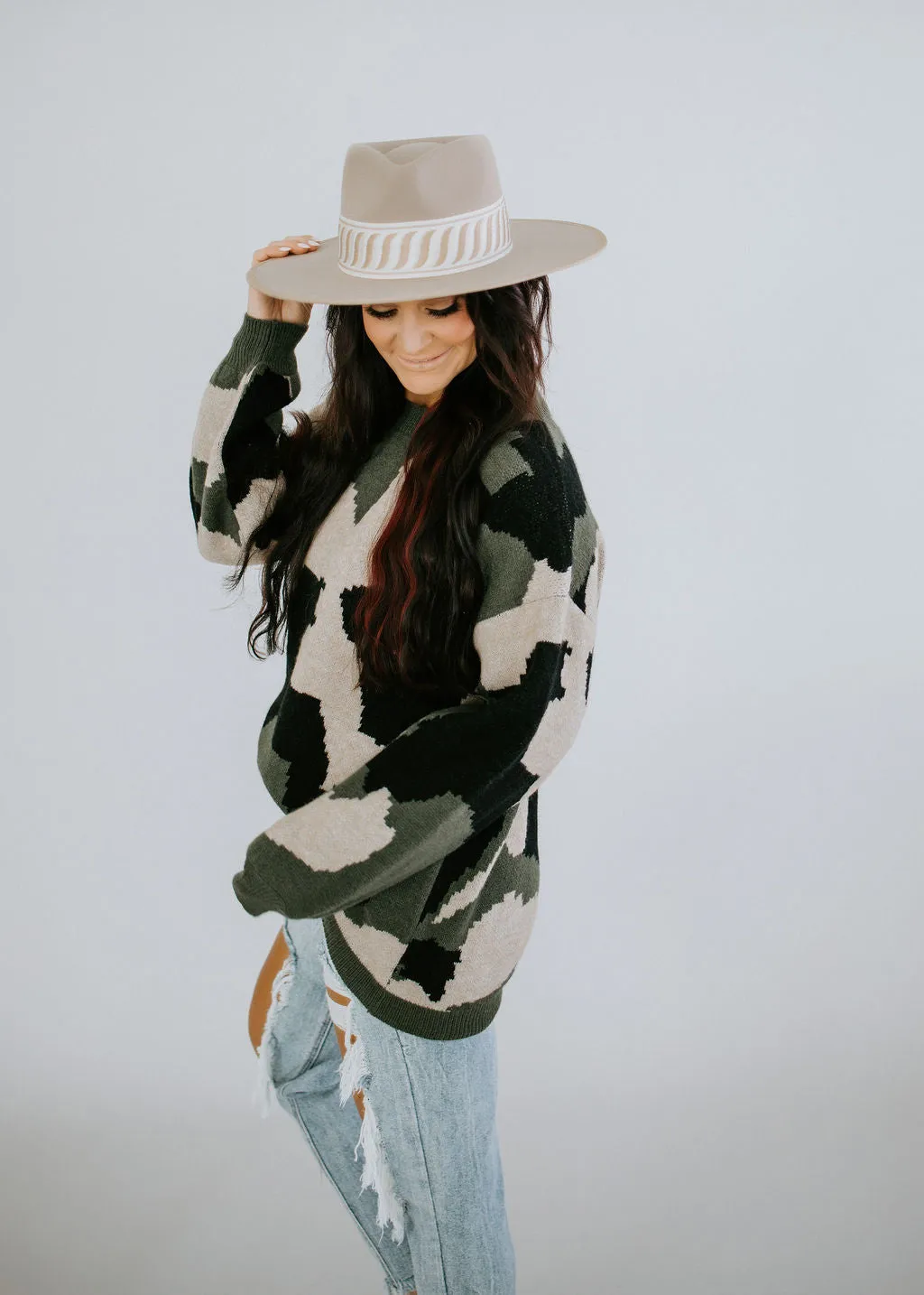 Command Attention Camo Sweater FINAL SALE