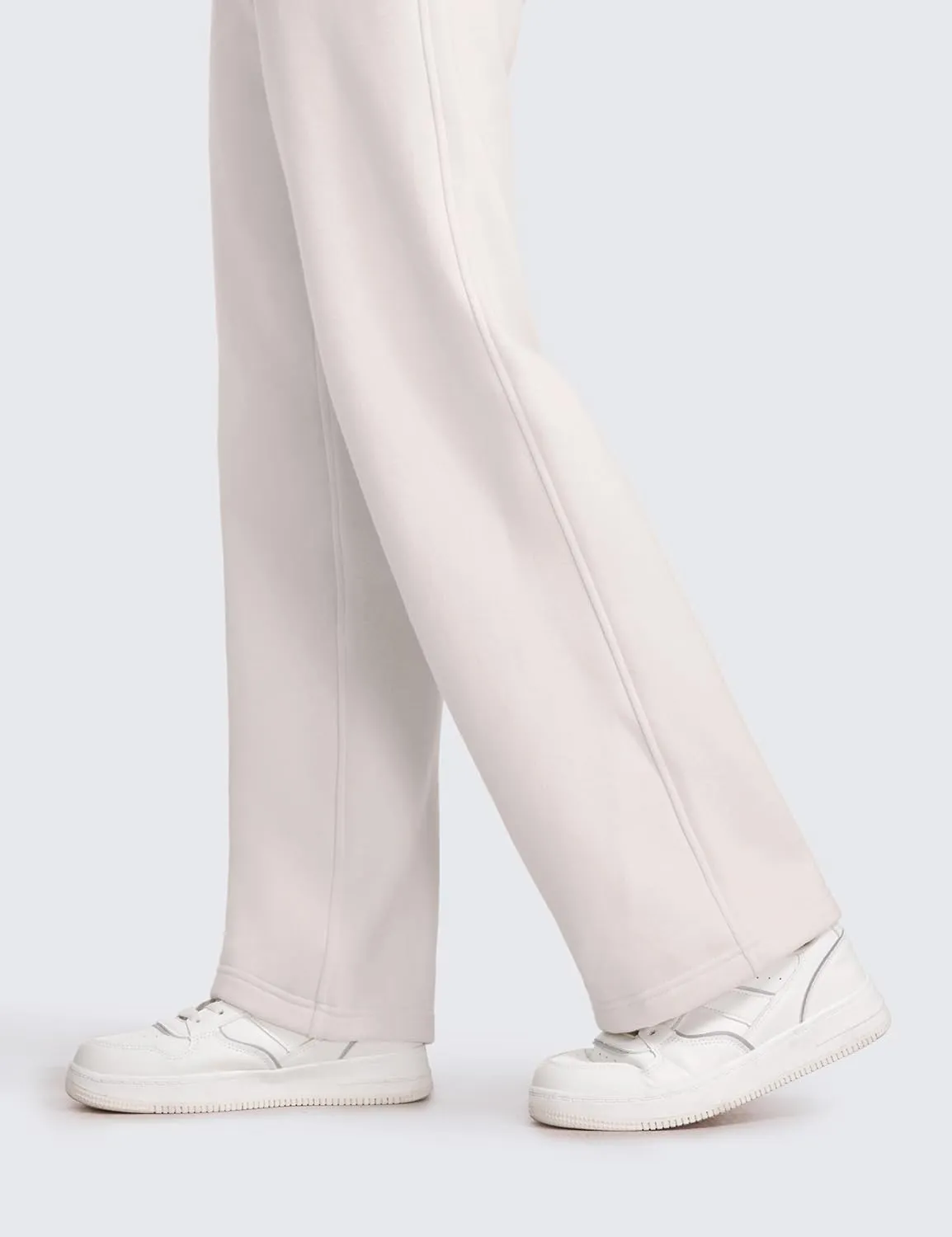 CRZ YOGA Cotton Fleece Lined Sweatpants Women 30" Straight Leg Casual Lounge Sweat Pants for Women