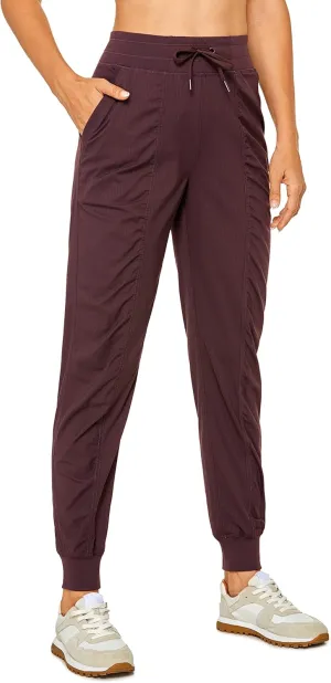 CRZ YOGA Lightweight Workout Joggers for Women, High Waisted Outdoor Running Casual Track Pants with Pockets