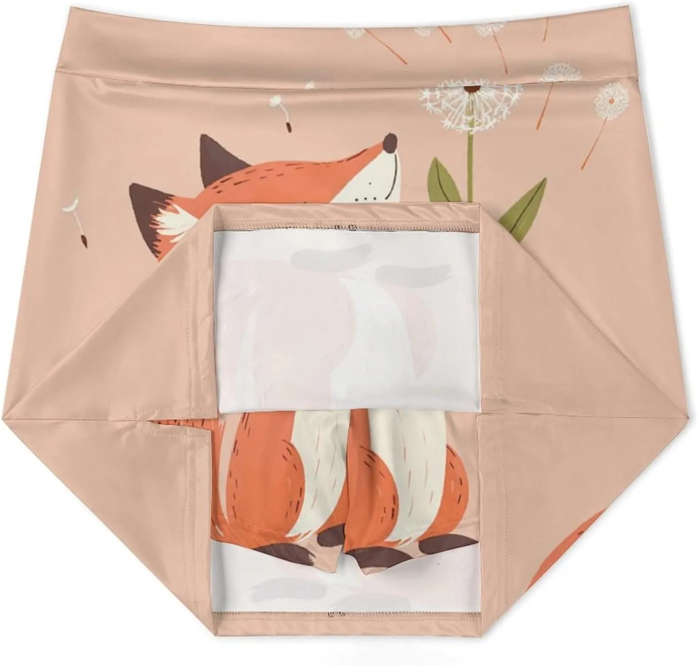 Dandelion Fox Animal Women's Skort Athletic Skirt Golf Skorts A-line Skirts with Built-in Shorts Pockets