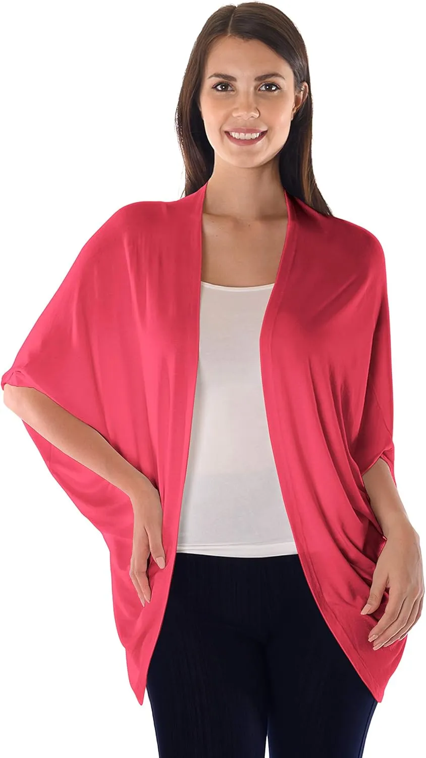 DFF Shop Women's Batwing Half Sleeve Open Cardigan (Size: S- 5X)