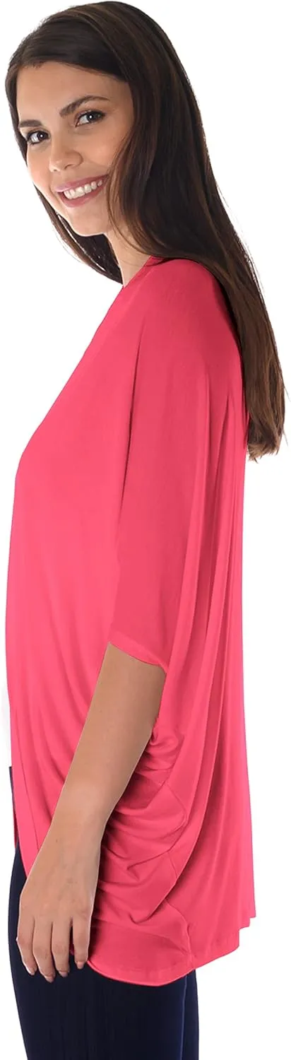 DFF Shop Women's Batwing Half Sleeve Open Cardigan (Size: S- 5X)