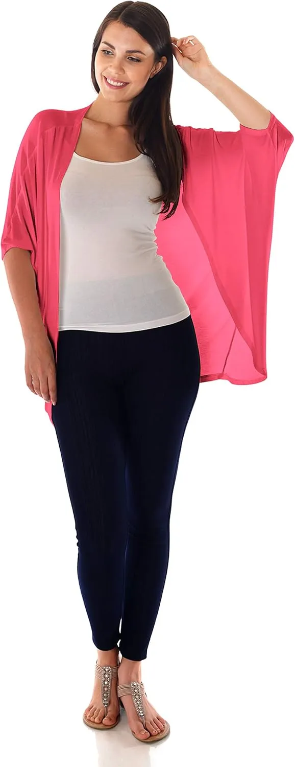 DFF Shop Women's Batwing Half Sleeve Open Cardigan (Size: S- 5X)
