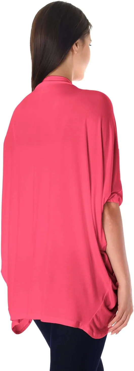 DFF Shop Women's Batwing Half Sleeve Open Cardigan (Size: S- 5X)