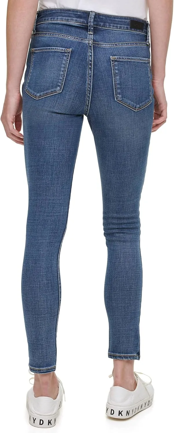 DKNY Womens Delancey High Rise Skinny Jeans