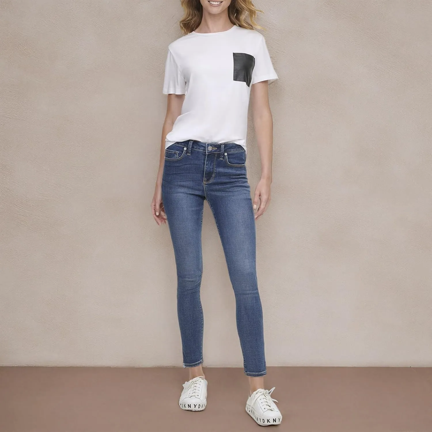 DKNY Womens Delancey High Rise Skinny Jeans