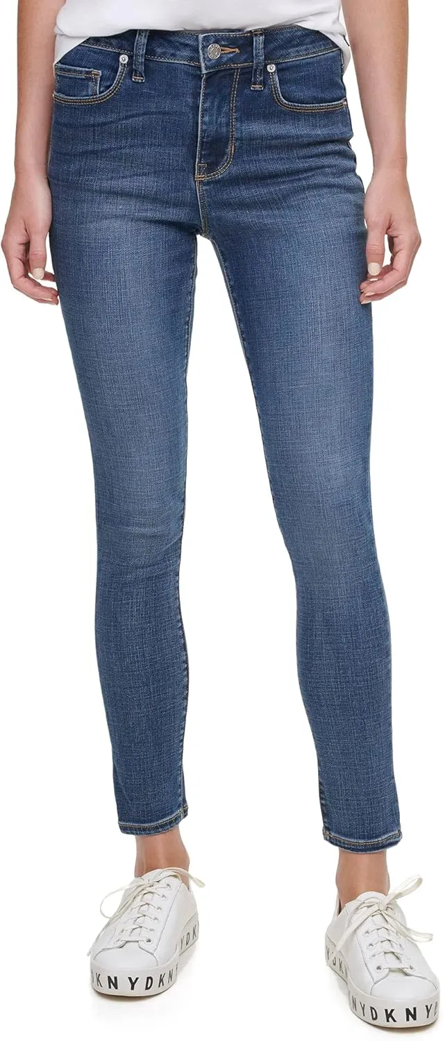 DKNY Womens Delancey High Rise Skinny Jeans