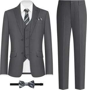 ELPA ELPA Boys Slim Fit Suit Kids Formal Suits Set for Boys Youth Suit Ring Bearer Outfit