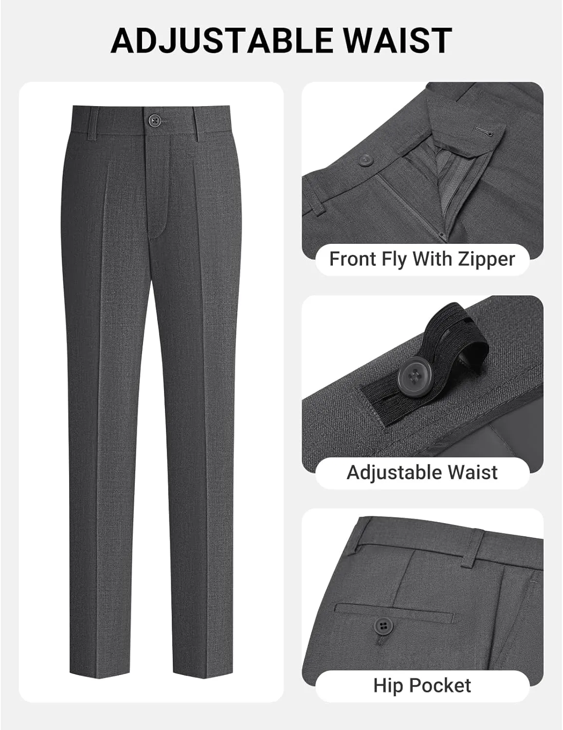 ELPA ELPA Boys Slim Fit Suit Kids Formal Suits Set for Boys Youth Suit Ring Bearer Outfit