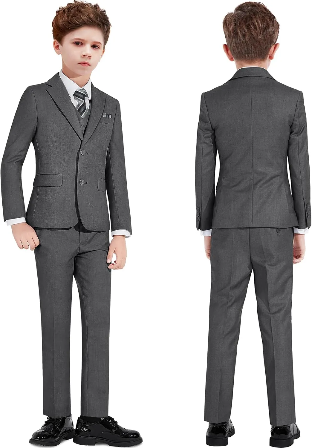 ELPA ELPA Boys Slim Fit Suit Kids Formal Suits Set for Boys Youth Suit Ring Bearer Outfit