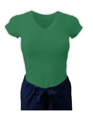 Flexibilitee Women's V-Neck Short Sleeve Tee | Green