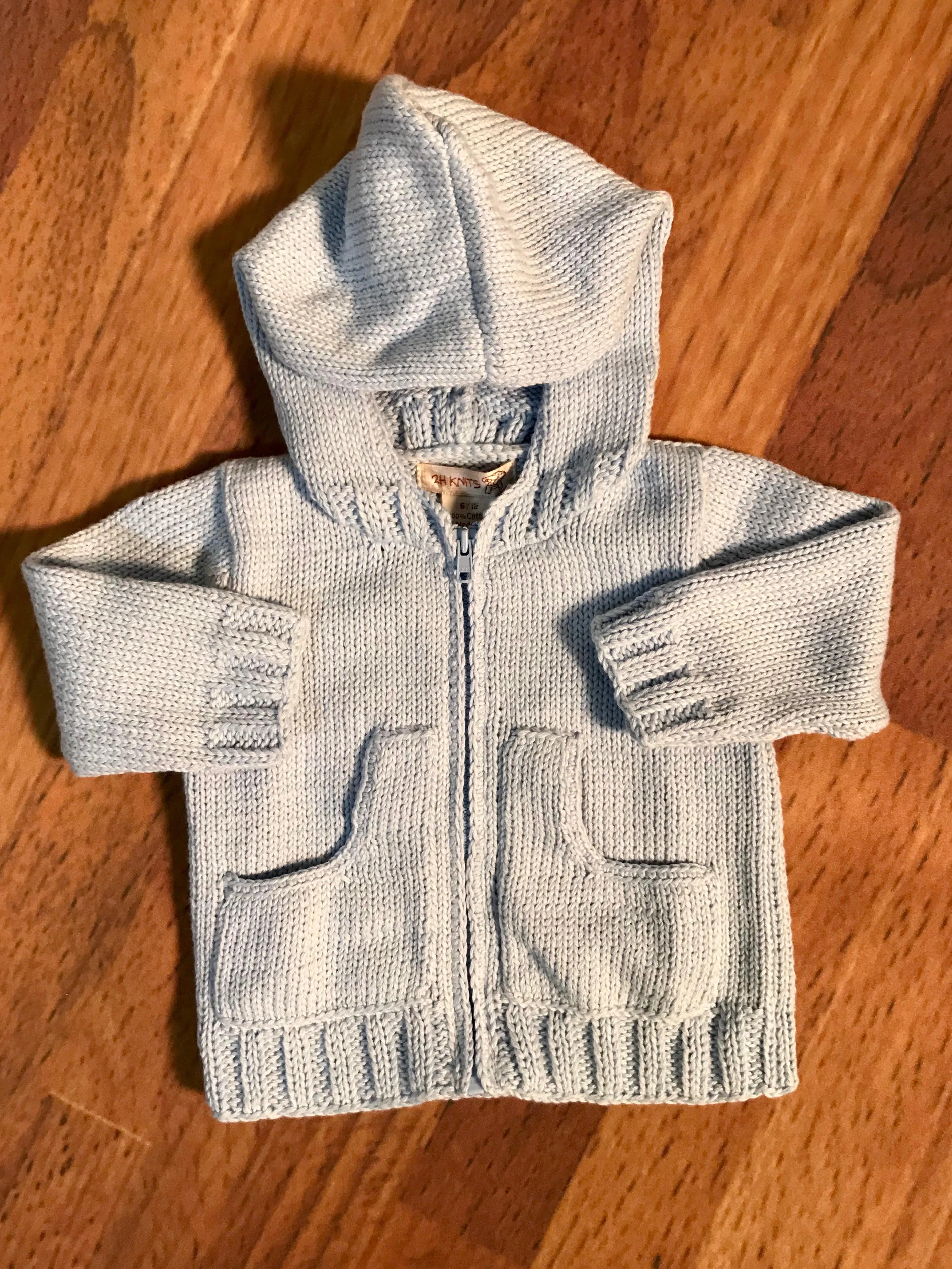 Front Zip Hooded Sweater Month Sizes 2h Handknits