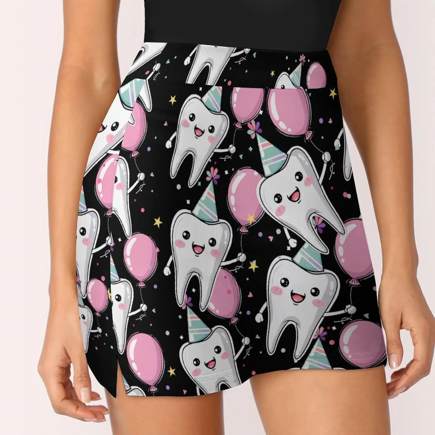 Funny Tooth Women's Skort Athletic Skirt Golf Skorts A-line Skirts with Built-in Shorts Pockets