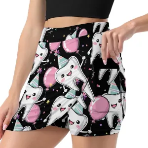 Funny Tooth Women's Skort Athletic Skirt Golf Skorts A-line Skirts with Built-in Shorts Pockets