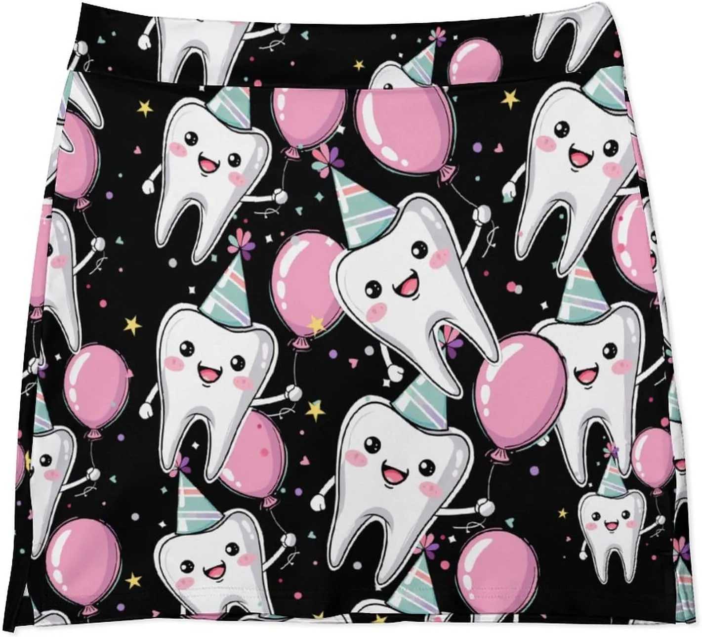 Funny Tooth Women's Skort Athletic Skirt Golf Skorts A-line Skirts with Built-in Shorts Pockets