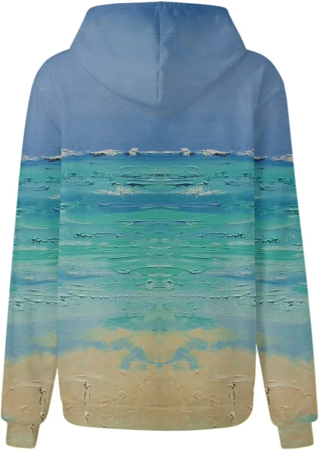 Gradient Oversized Sweatshirts for Women Loose Fit Casual Y2k Hoodies Long Sleeve Hooded Sweatshirt Trendy Pullover