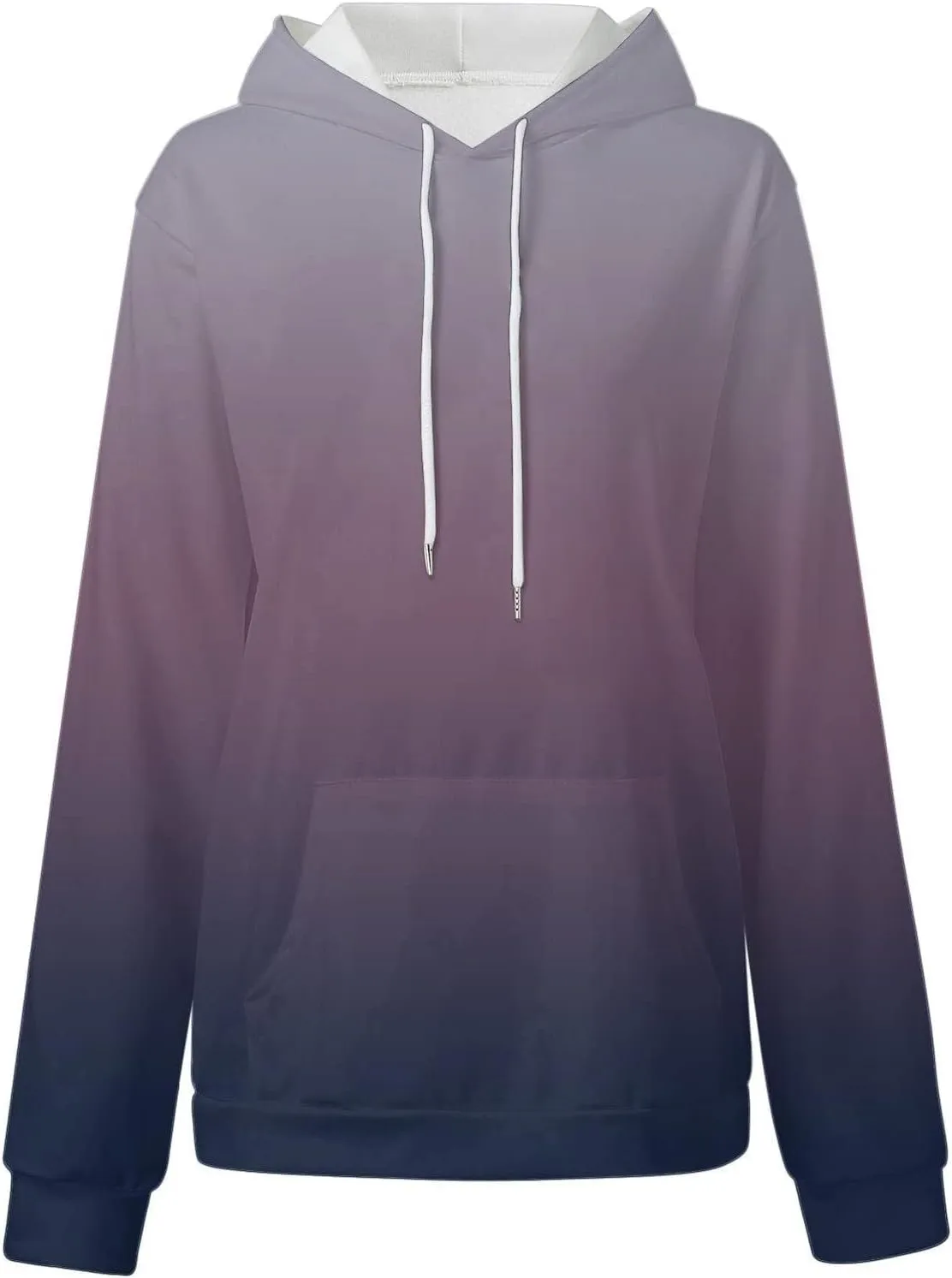 Gradient Oversized Sweatshirts for Women Loose Fit Casual Y2k Hoodies Long Sleeve Hooded Sweatshirt Trendy Pullover