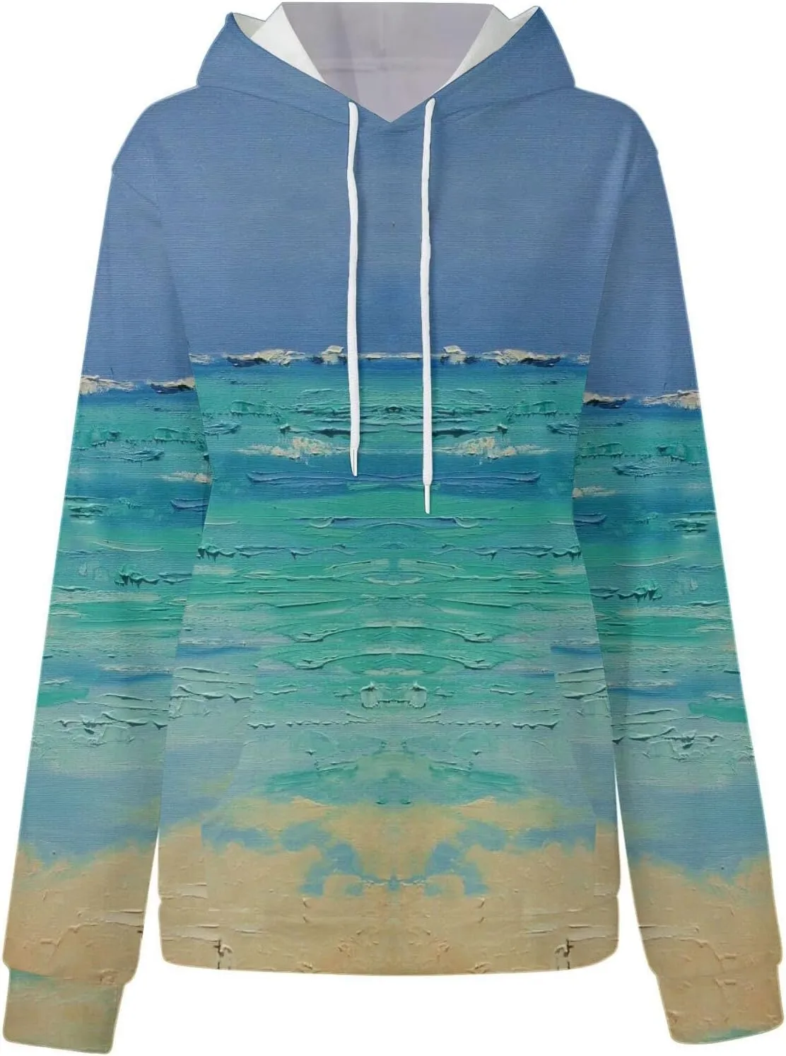 Gradient Oversized Sweatshirts for Women Loose Fit Casual Y2k Hoodies Long Sleeve Hooded Sweatshirt Trendy Pullover
