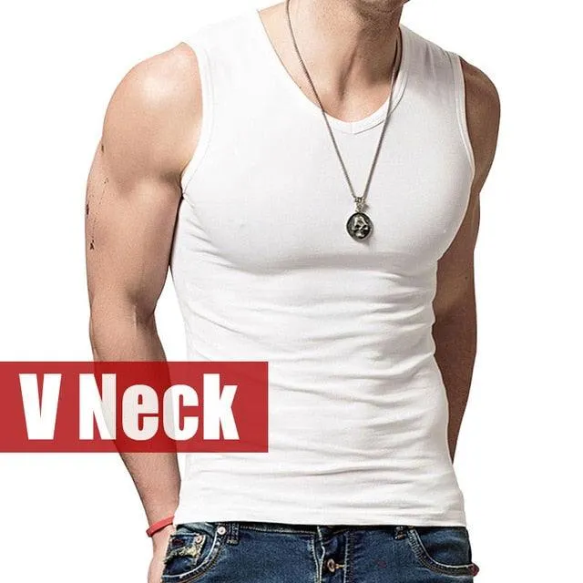 Great Men's Tank Tops - Fashion Summer Style Sleeveless Undershirts - Casual Cotton Men's Vest Tops (TM7)(CC1)(F101)(F8)(F11)
