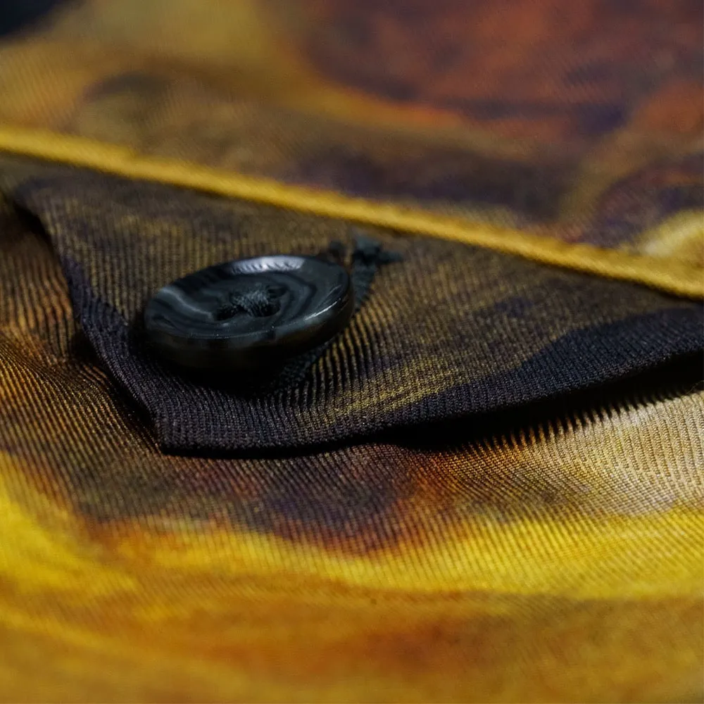 Green Double-Breasted Velvet Smoking Jacket
