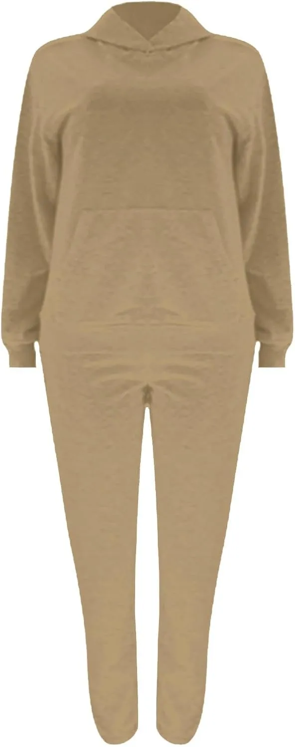 Gumipy Two Piece Sets for Women Plus Size Fleece Lounge Sets Oversized Sweatshirt Hoodie Baggy Sweatpants Spring Sweatsuits