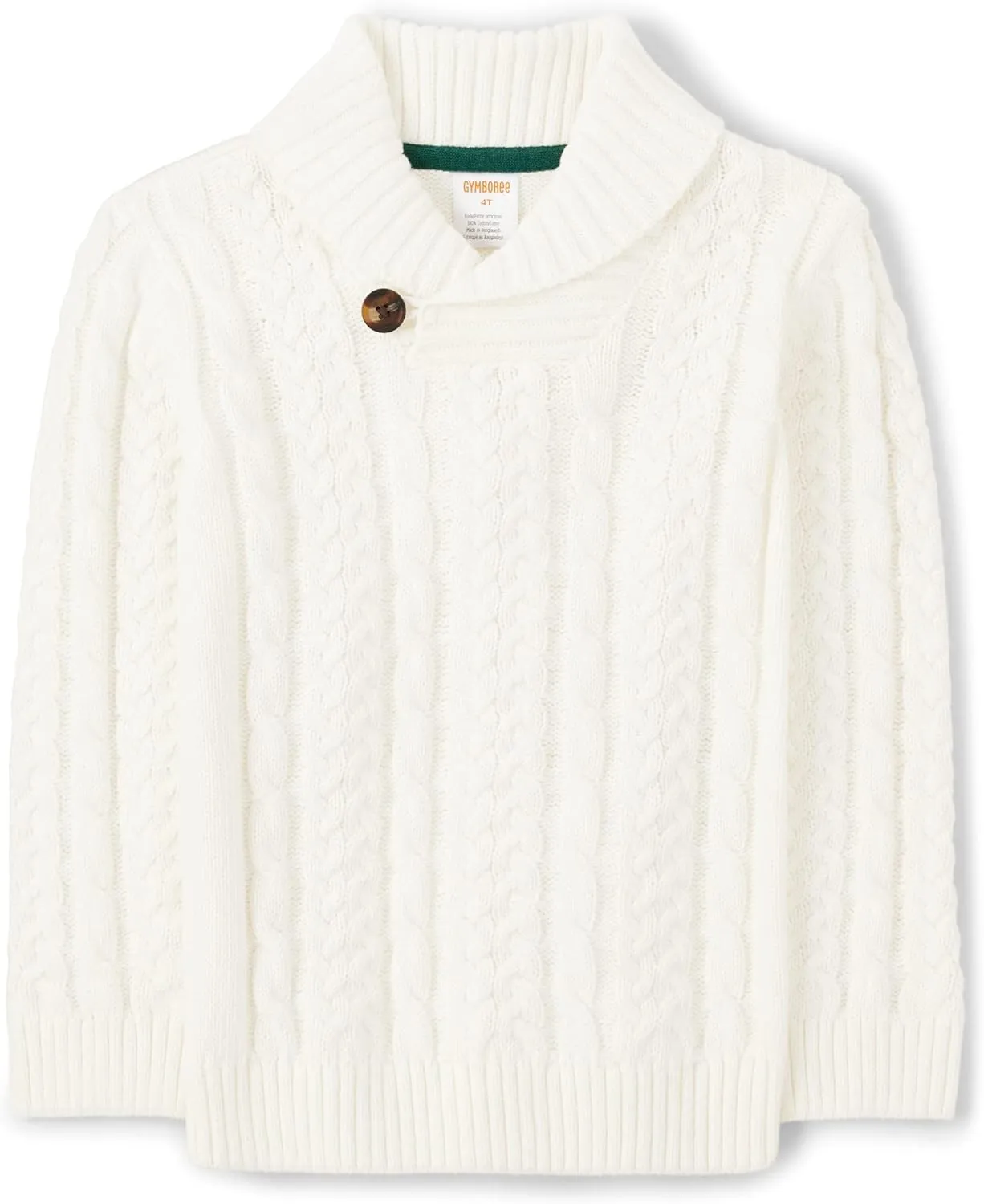 Gymboree Boys and Toddler Long Sleeve Cable Knit Shawl Sweater