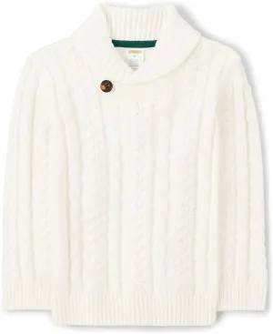 Gymboree Boys and Toddler Long Sleeve Cable Knit Shawl Sweater