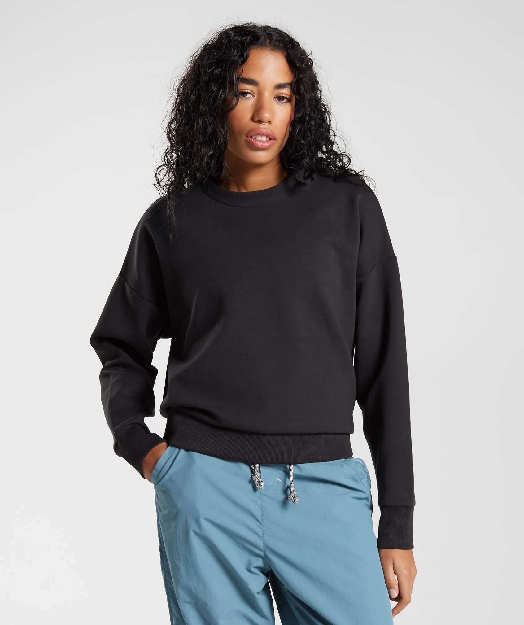 Gymshark Retake Sweat Crew - Black