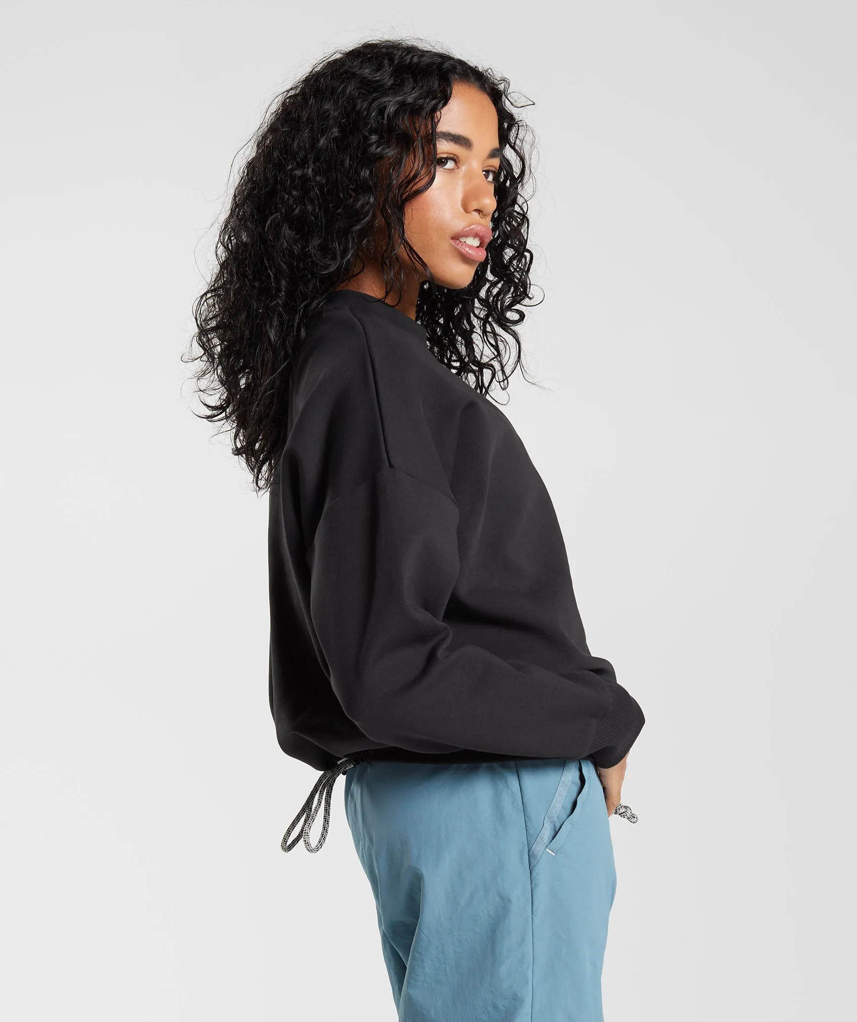Gymshark Retake Sweat Crew - Black